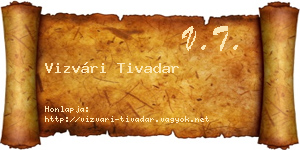 Vizvári Tivadar névjegykártya