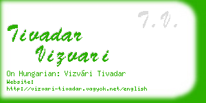 tivadar vizvari business card
