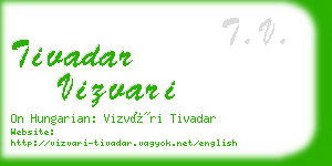 tivadar vizvari business card